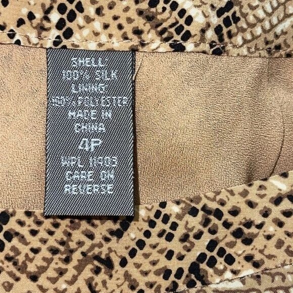 Kate Hall Women Animal Print Silk Gored Skirt Size 4 P - Picture 7 of 8